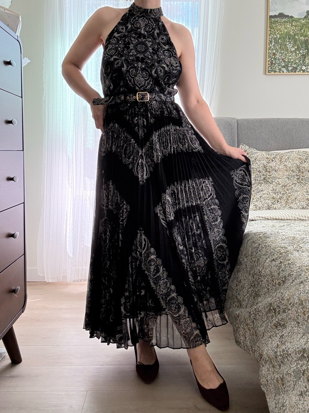 Zimmermann Sunray Picnic Halter Maxi Dress size US10
